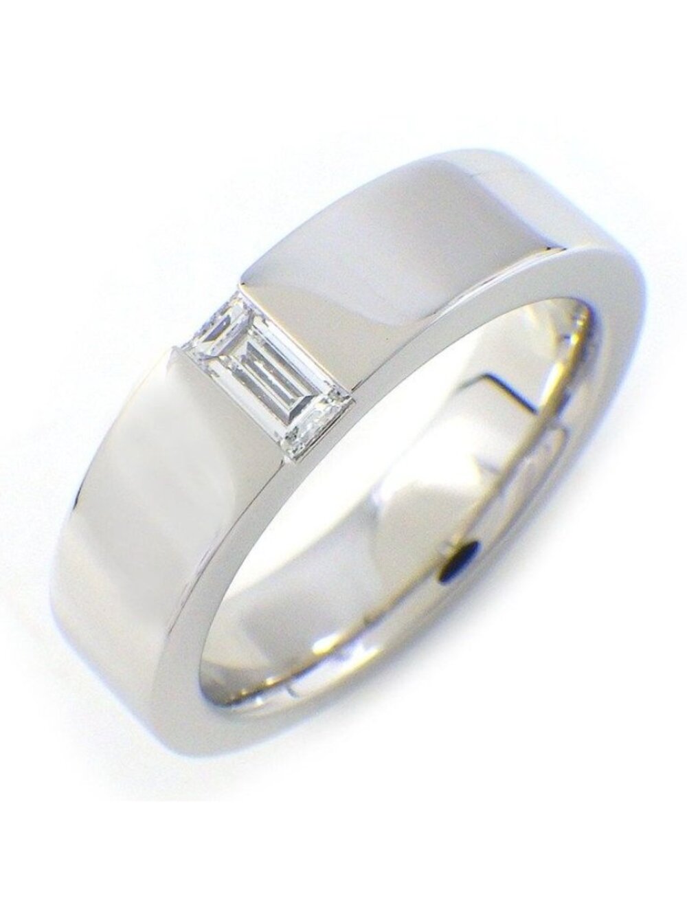Harry Winston Ring Vertical Band Baguette Cut Diamond